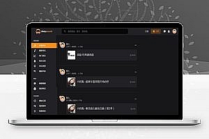 黑色大气自适应音乐网站源码 国外知名程序汉化