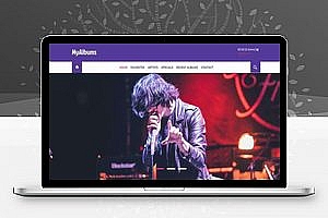 国外流行音乐唱片公司静态网站模板html源码