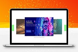 jQuery仿QQ音乐宽屏图片旋转木马轮播代码_图片代码