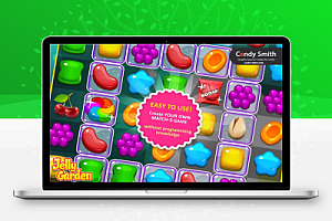 unity3d游戏2d三消游戏果冻花园套装完整项目源码