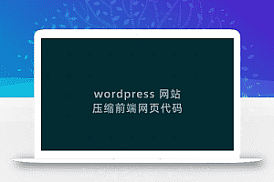 WordPress 网站压缩前端html代码