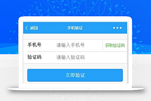 手机验证码验证登录小程序源码demo下载
