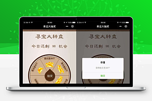 寻宝大转盘微信抽奖小程序模板 源码下载